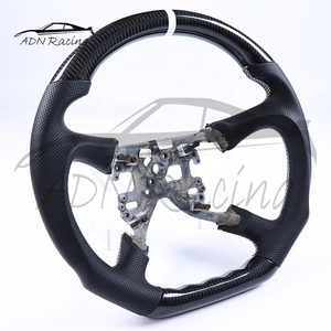 Volante de Fibra de Carbono Negro Brillante con Franja Blanca para GMC Sierra Tahoe Silverado Suburban S10 Yukon 98-02 - Product Image 2