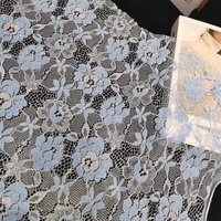 Tissu extensible en polyester et élasthanne péruvien, tissu en dentelle florale coloré pour robe