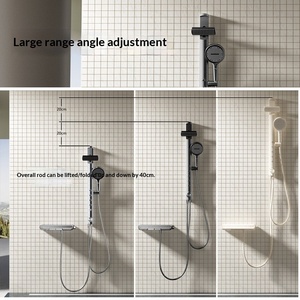Supporto Regolabile Multifunzione per Asta <span class=keywords><strong>Doccia</strong></span>, Design Lussuoso Elettroplaccato, per <span class=keywords><strong>Doccia</strong></span> a Pioggia - Product Image 5