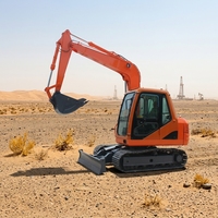 Mini-excavatrice hydraulique de 8 tonnes, fournie directement par l'usine chinoise, avec rayon d'action maximal et capacité de franchissement élevée, petite machinerie de terrassement