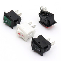 Mini interrupteur à bascule KCD11-101 2 broches 3 broches 2 positions 3 positions Interrupteur à bascule d'alimentation à enclenchement rapide 6A 250V
