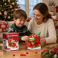 Kit de construction de traîneau de Noël 425 pièces, best-seller, avec figurine de vacances verte et rennes, pour cadeau