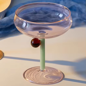 Verre à <span class=keywords><strong>vin</strong></span> en verre soufflé sur mesure, motif 'Sugar Bean Bubble' contrasté, 200 ml, pied haut, forme 'Queue de Poulet', vente en gros - Product Image 5