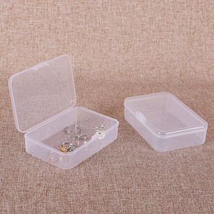 Transparent <b>Plastic</b> Jewelry Box With Lid Rectangle 9.5x6.5x2.5cm For <b>Storage</b> And Packaging - Product Image 1