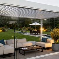 Pérgola de Aluminio Estilo Rústico con Techo de Tela Oxford, Gazebo Plegable Portátil e Impermeable para Exteriores, Ideal para Picnic y Camping