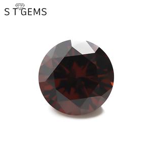 ルーズファクトリープライス3mmラウンドコーヒー<span class=keywords><strong>CZ</strong></span>ダイヤモンドキュービックジルコニアストーンジュエリー - Product Image 1