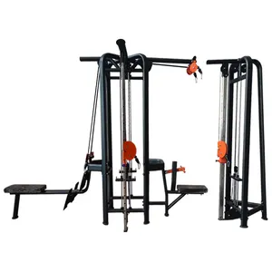 Commercial Gym Equipment 2022 Hot Sale Commercial Gym Fitness Gym Weight Plate Multi-station Strength Training Equipment 5 Station Multi-Jungle