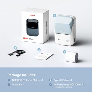 Máy in nhãn vận chuyển mini không dây Niimbot B1 <span class=keywords><strong>2</strong></span> <span class=keywords><strong>inch</strong></span>, máy in nhãn nhiệt thương mại di động cho ngành vận tải hậu cần - Product Image 6