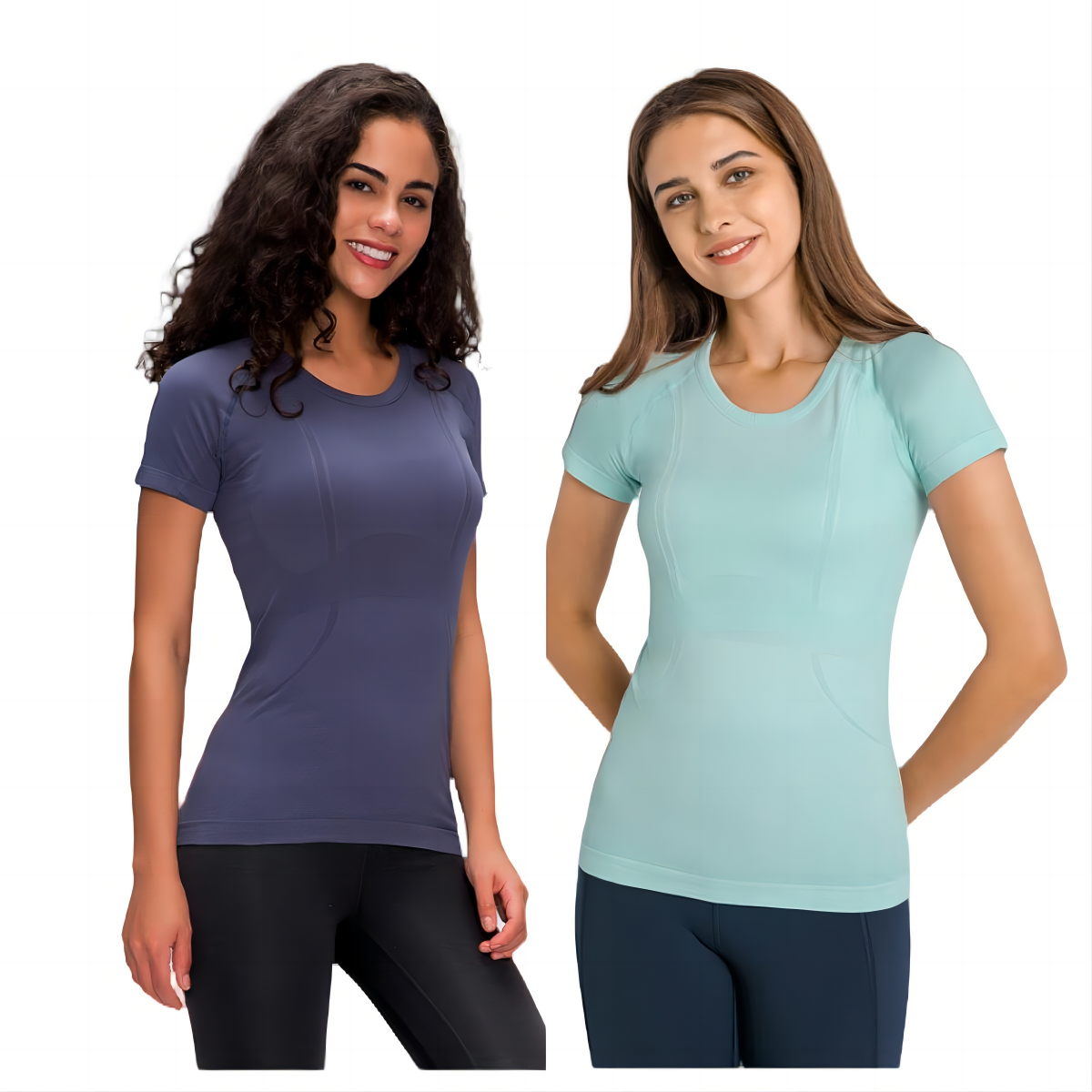 Women Short Sleeved Round Neck Sports T-shirt Running and Fitness Top Slim Fit and Breathable Yoga Suit Customize Logo T-shirts