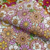 Tissu Popeline Tissé Imprimé Floral Nouveaux Designs Très Vendus Peigné Respirant Léger pour Robes de Filles