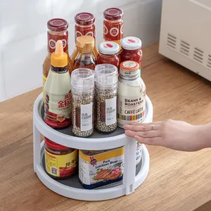 360 rotante Anti-scivolamento condimenti da cucina girevole scaffale per stoviglie rotondo Multi-funzionale scaffale di stoccaggio - Product Image 1