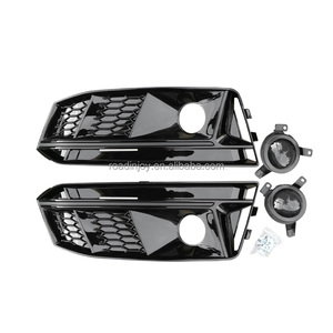 Nuova Cornice Paraurti Anteriore in ABS per Fari Fendinebbia <span class=keywords><strong>Audi</strong></span> A3 <span class=keywords><strong>Cabriolet</strong></span> Stile S5 2017-2019 NERO con Retrofit/Aggiornamento ACC - Product Image 6