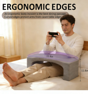 Almohada de Apoyo para Brazos con Bolsillos para Laptop, Extra Grande, de Alta Calidad, de Espuma Viscoelástica Ajustable, para Trabajar, Leer y Jugar, de Fábrica OEM - Product Image 3