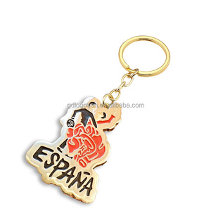 Porte-clés en métal émaillé rouge espagnol, jupe longue, danseuse <span class=keywords><strong>de</strong></span> <span class=keywords><strong>flamenco</strong></span>, souvenir d'Espagne, porte-clés pour sac <span class=keywords><strong>de</strong></span> fille - Product Image 2