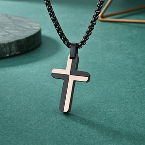Nouveau style INS européen et américain : Ensemble <span class=keywords><strong>de</strong></span> bijoux tendance en acier inoxydable avec pendentif boîte hexagonale et puzzle, idéal pour un cadeau transfrontalier - Product Image 5