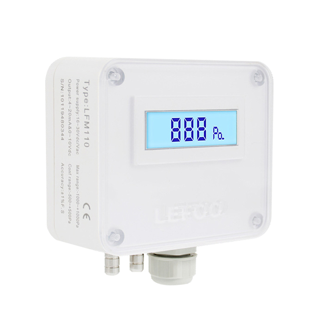 LEFOO LFM11 High Precision Digital Display Pressure Transmitter Differential Pressure Sensor for Clean Room