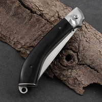 Hongrui Ebbenhout Handvat Vouwmes Fruit Groente Snijmes Camping Keuken Outdoor Jacht Zakmes Schede