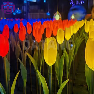 Outdoor/indoor Ip65 Solar Waterproof Tulip <b>Lights</b> With Ground Plug-in For Garden Landscape Lawn Decoration Christmas Yard - Product Image 4