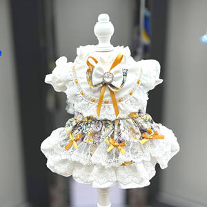 Falda Floral de Poliéster Personalizada de Lujo para Perros Pequeños, Bichones, Malteses, Fiesta de Té de Primavera - Product Image 3