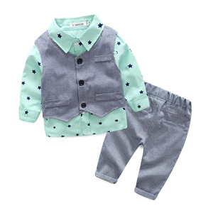 Ropa de Otoño para Bebés al por Mayor, Conjunto de Chaleco y Pantalones para Niños con Camisa Polo, Compra en Línea - Product Image 6