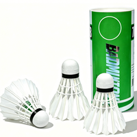Raquette de badminton hybride écologique, durable, légère, professionnelle, de niveau tournoi, tête en liège sandwich 2 couches, plumes de canard de classe A, droite
