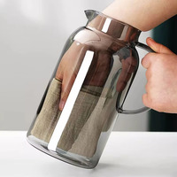 Carafe à eau en verre borosilicate transparent de qualité alimentaire pour jus, boissons et thé glacé