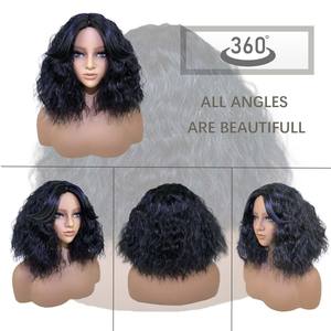 Perruque bouclée courte très vendue, perruque bob classique en dentelle complète, perruque bouclée volumineuse, perruque en soie haute température, afro, permanente - Product Image 2