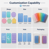 Porte-clés personnalisés en acrylique vierges pour hôtels, étiquettes à imprimer UV avec options de numéros, trous et formes – Vente en gros