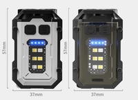 Senter Saku LED Super Terang Multifungsi Magnetik COB LED EDC Mini Gantungan Kunci Dapat Diisi Ulang