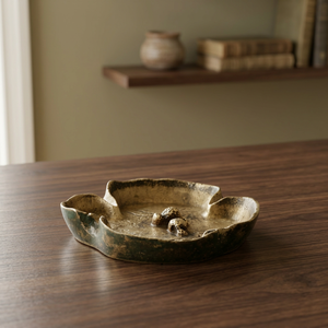 Cendrier de bureau chinois traditionnel avec forme florale et finition naturelle pour usage domestique - Product Image 6