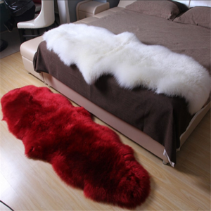 Funda de Sofá de Piel de Cordero de Alta Calidad, Alfombra de Piel de Oveja Real Blanca, Funda de Cojín para Sofá para Sala de Estar, Dormitorio o Entrada para Adolescentes - Product Image 4