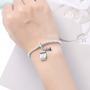 Nuevo colgante de cobre blanco con declaración de amor, pulsera DIY de alta gama, joyería, accesorio, colgante para mujer - Product Image 6