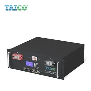 Taico 51.2V 100ah Lithium Ion Batterij 48V 100Ah 5kw 6kw 10kw Solar Systemen 48V 100ah Lifepo4 Batterij pack