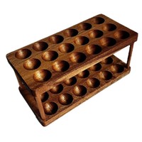 Support de rangement multi-niveaux mobile en bois d'acacia pour œufs, présentoir design sportif pour œufs de cane, organisateur d'œufs pour réfrigérateur