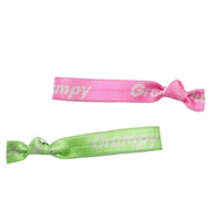 BELLEWORLD Élastiques à cheveux en ruban noué avec impression par sublimation de logo personnalisé, sans pli, pour queue de cheval, bracelet, vente en gros