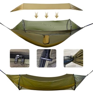 Hamac de camping portable avec <span class=keywords><strong>moustiquaire</strong></span>, 300 kg, en nylon, avec auvent pare-soleil intégré, pour le camping en plein air - Product Image 2