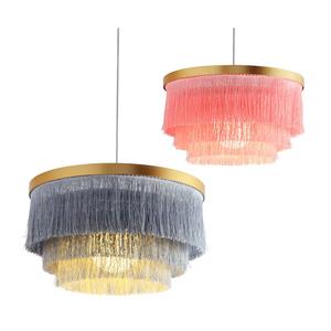 <span class=keywords><strong>Lampadario</strong></span> a Sospensione Decorativo Nordico, Caldo e Romantico, LED con Nappe, <span class=keywords><strong>Grigio</strong></span>/Blu/Rosa/Bianco, Creativo per Ristorante e Camera da Letto - Product Image 1