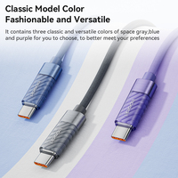 Toocki alta calidad tipo C a tipo C Pd carga Usb Cable pantalla Digital Cable Pd Cable 100W Pd diseño transparente