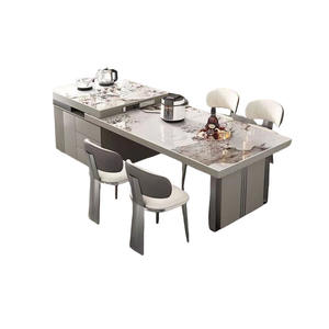 लक्जरी आधुनिक स्लेट द्वीप डाइनिंग टेबल एकीकृत टेलीस्कोपिक एक्सेस सरल भंडारण खिंचाव चाय तालिका अब उपलब्ध है - Product Image 5