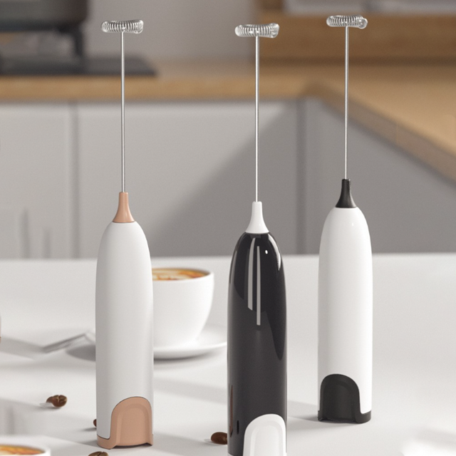 Smart Kitchen Partner Battery Operated Handheld Electric Automatic Milk Frother Foam Maker With Whisk