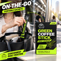 OEM ODM Marque Privée – Sachet de café vert minceur en stick, Acide Chlorogénique 500mg, Fibres Polydextrose – Gestion du poids et Métabolisme