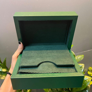 Boîtes et étuis de luxe verts personnalisés pour montres, vente en gros d'usine, avec logo, boîte cadeau en bois personnalisée pour emballage de parfum, stylo, médaille - Product Image 4