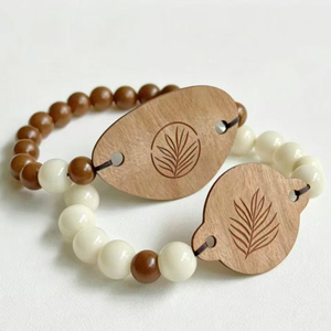Pulsera <span class=keywords><strong>de</strong></span> cuentas <span class=keywords><strong>de</strong></span> madera <span class=keywords><strong>de</strong></span> sándalo con chip NFC programable, grabada con láser personalizada, ecológica, espiritual, <span class=keywords><strong>para</strong></span> meditación, fabricante mayorista - Product Image 6