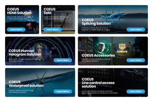 Coeus Máy chiếu ba chiều HD siêu cao 65cm 1024LED 1x3 có thể ghép nối máy chiếu ba chiều quay Máy chiếu LED quảng cáo quạt - Product Image 4