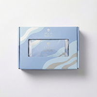 Boîtes d'emballage pour vêtements sur mesure, robustes, estampées en couleur, plaquées or, écologiques, portables, en carton ondulé, avec éponge