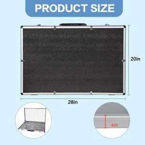 Xách tay nhôm giao dịch thẻ hiển thị trường hợp-20*28 "Trọng lượng nhẹ môi trường thân thiện với trường hợp cho thẻ thể thao sưu tầm đồ trang sức - Product Image 3