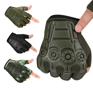 Guantes de boxeo antideslizantes de medio dedo para hombre y mujer, guantes de Fitness tácticos para exteriores de lucha CS en vivo, Material de silicona para ciclismo - Product Image 6