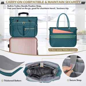 Bolsa de Mano Multifuncional para Maestros y Enfermeras, Bolsa de Mensajero para Portátil de 15.6 Pulgadas con Bolsillo Aislado para el Trabajo y Viajes - Product Image 5