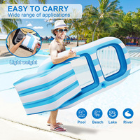 Canapé aquatique gonflable, chaise longue pour adulte, bouée lumineuse, siège pare-soleil, piscine de bronzage, lit flottant