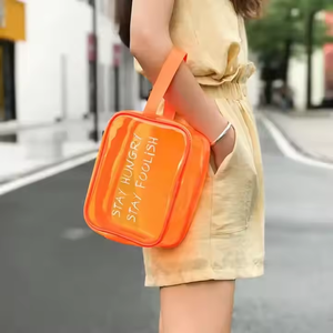 Sac de Cosmétiques Transparent en PVC Holographique avec Impression Sérigraphique de Logo Personnalisé, Grande Capacité, Étanche, Pochette de Maquillage - Product Image 4